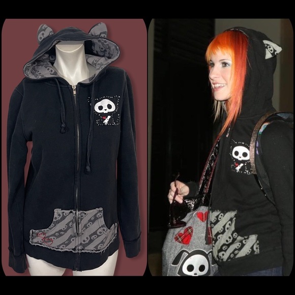 Tripp nyc Jackets & Blazers - RARE 2007 Skelanimals Original Kit the Cat ears Hoodie